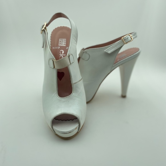 HANDMADE LEATHER WOMAN PLATFORM HEELS - Picture 5 of 12